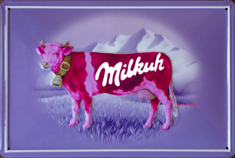 Milka-Kuh, lilakuh, milkuh,